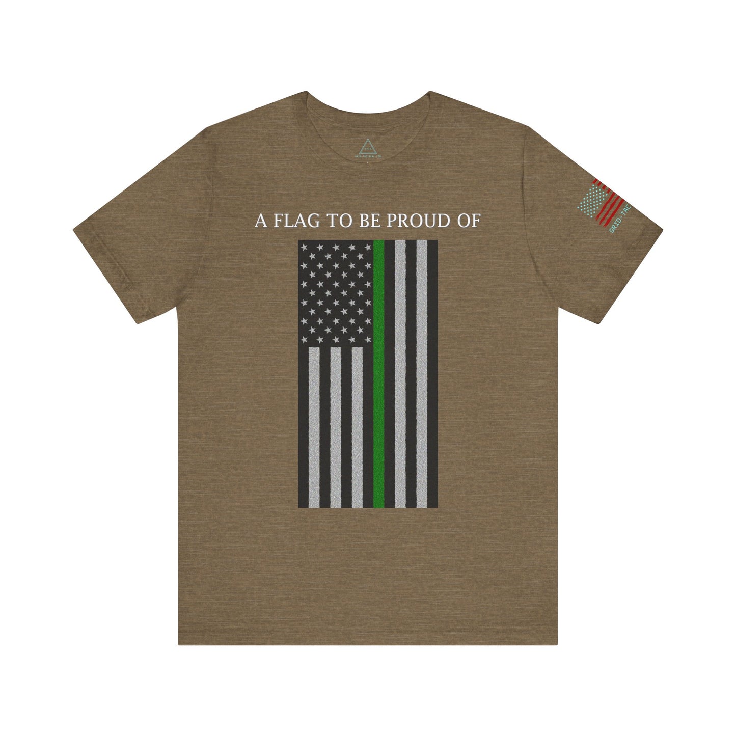 Pride Flag - Thin Green Line Heather T-Shirt