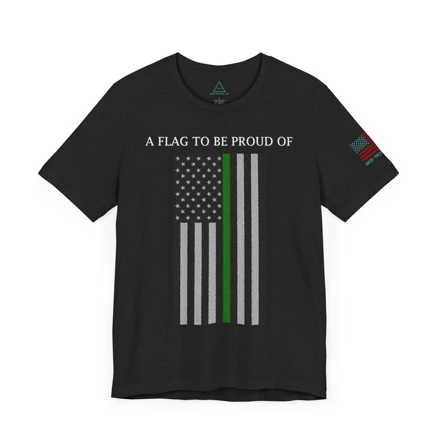 Pride Flag - Thin Green Line Heather T-Shirt