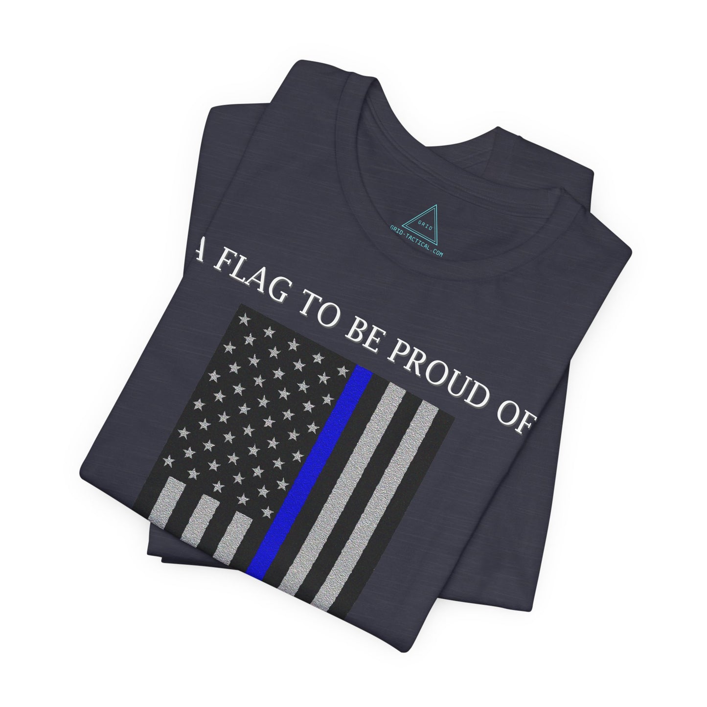 Pride Flag - Thin Blue Line Heather T-Shirt