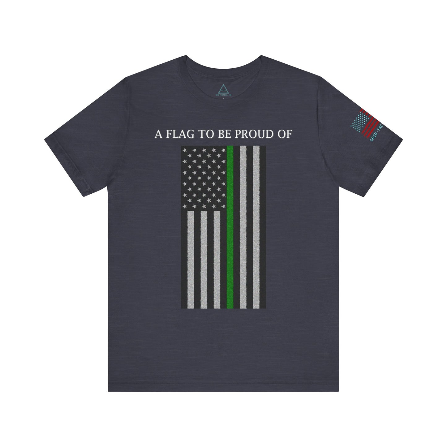 Pride Flag - Thin Green Line Heather T-Shirt