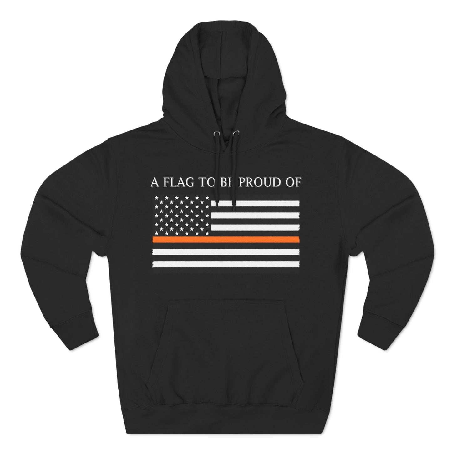 Pride Flag - Thin Orange Line Hoodie