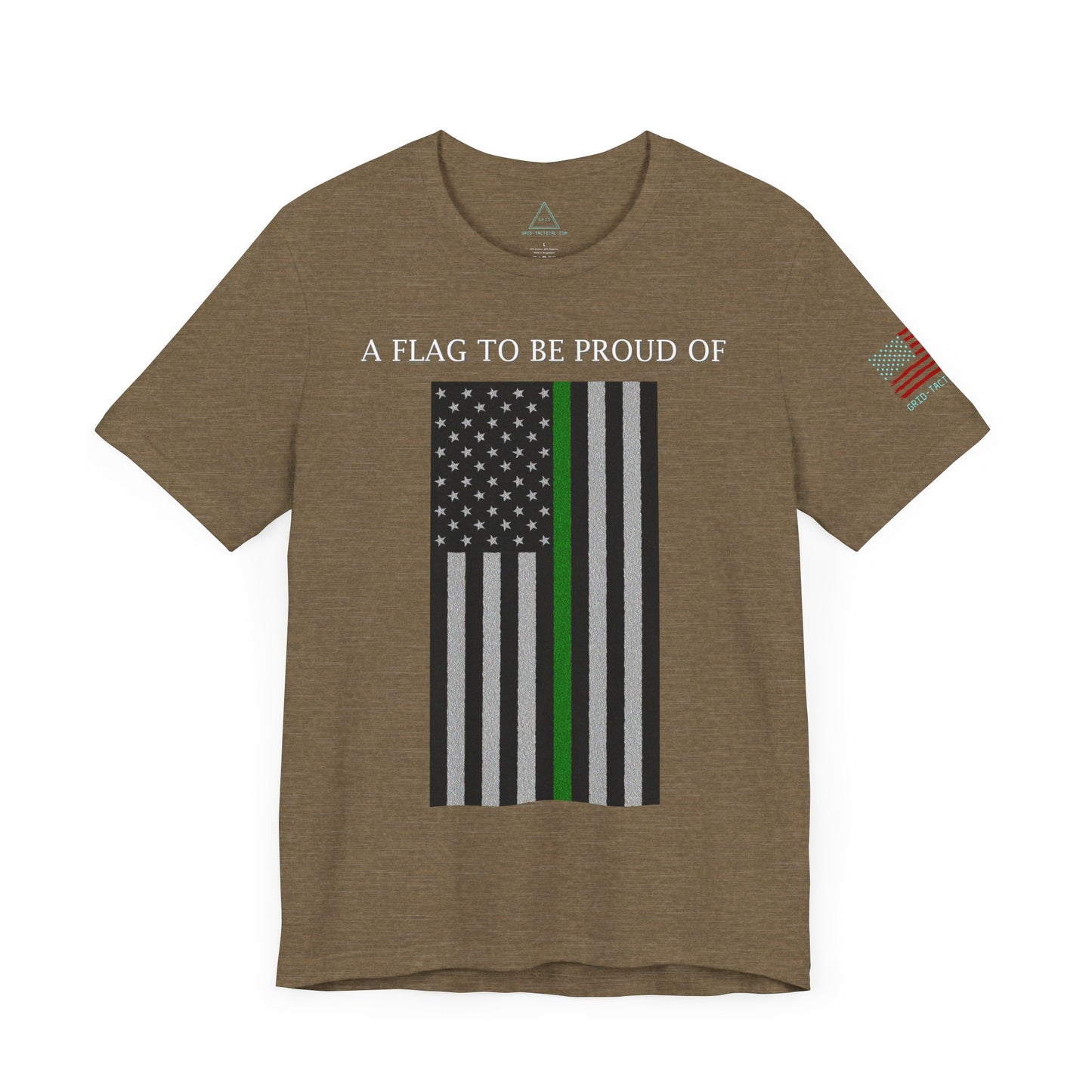 Pride Flag - Thin Green Line Heather T-Shirt