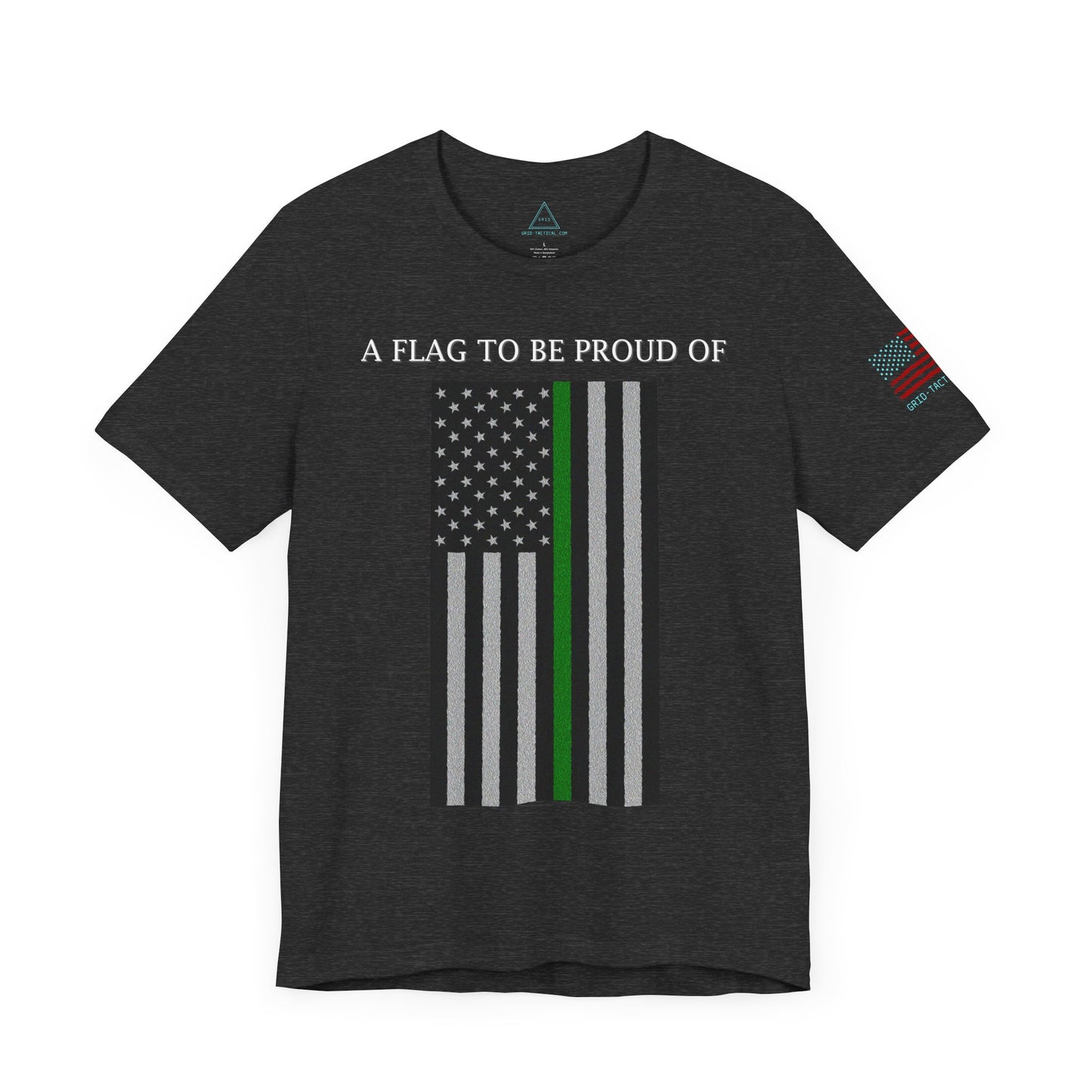 Pride Flag - Thin Green Line Heather T-Shirt