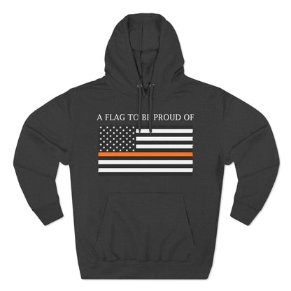 Pride Flag - Thin Orange Line Hoodie