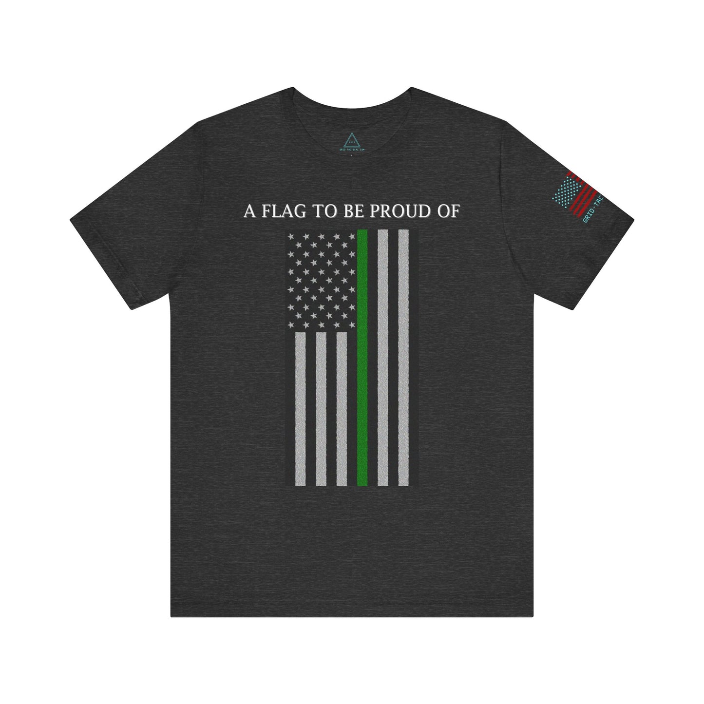 Pride Flag - Thin Green Line Heather T-Shirt