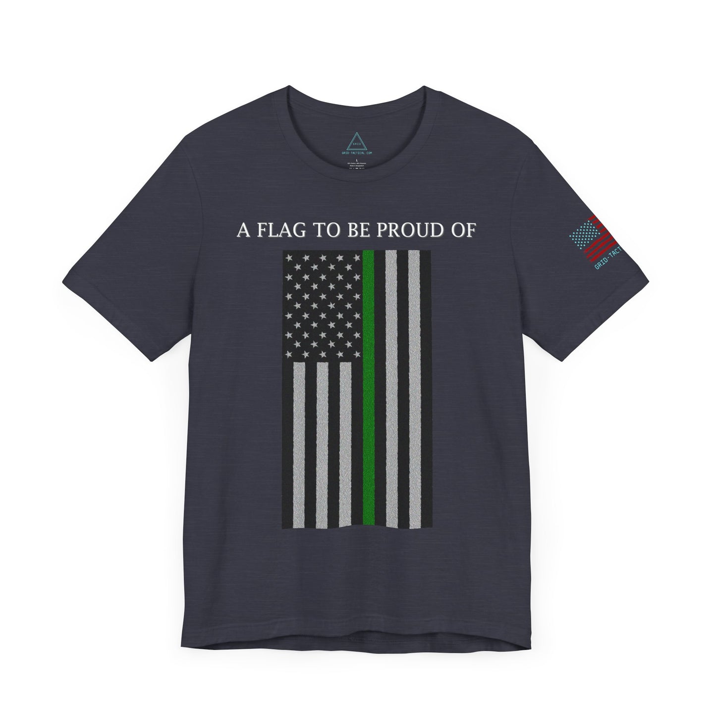 Pride Flag - Thin Green Line Heather T-Shirt