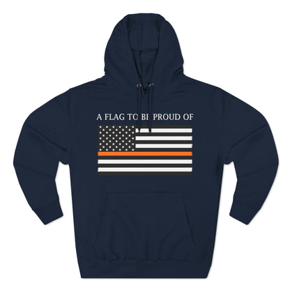 Pride Flag - Thin Orange Line Hoodie