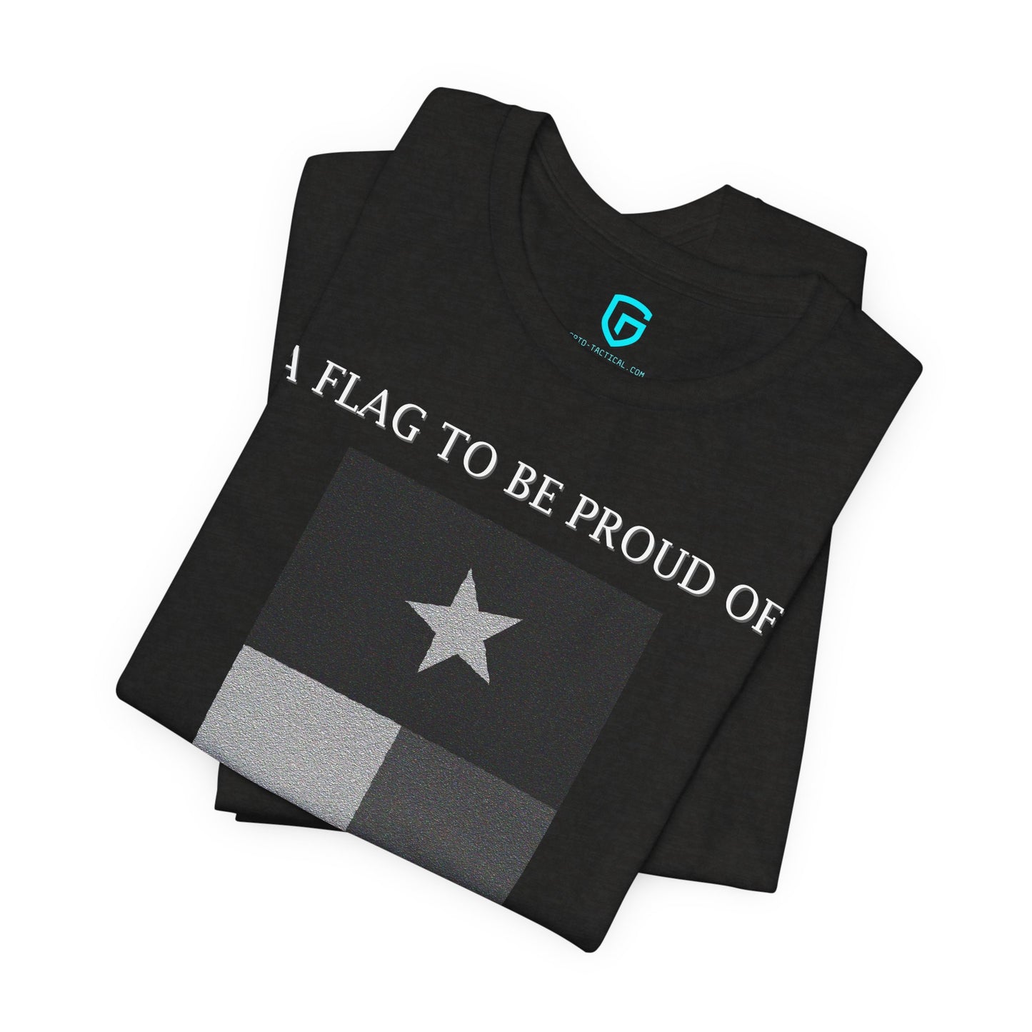 Pride Flag - Texas Black and White Heather T-Shirt