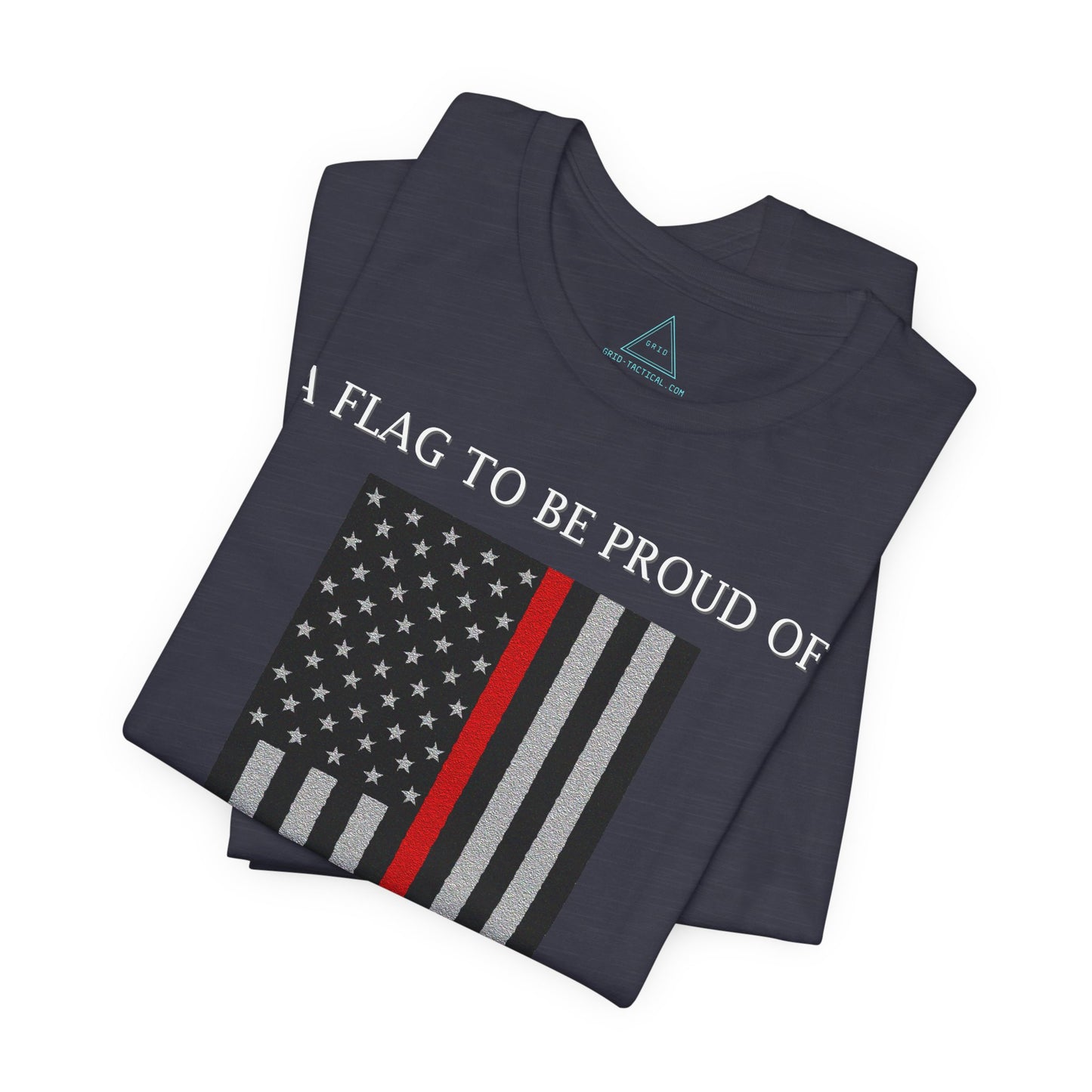 Pride Flag - Thin Red Line Heather T-Shirt